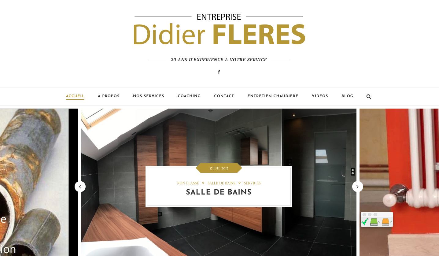 Site Internet : Didier Fleres Chauffagiste Metz