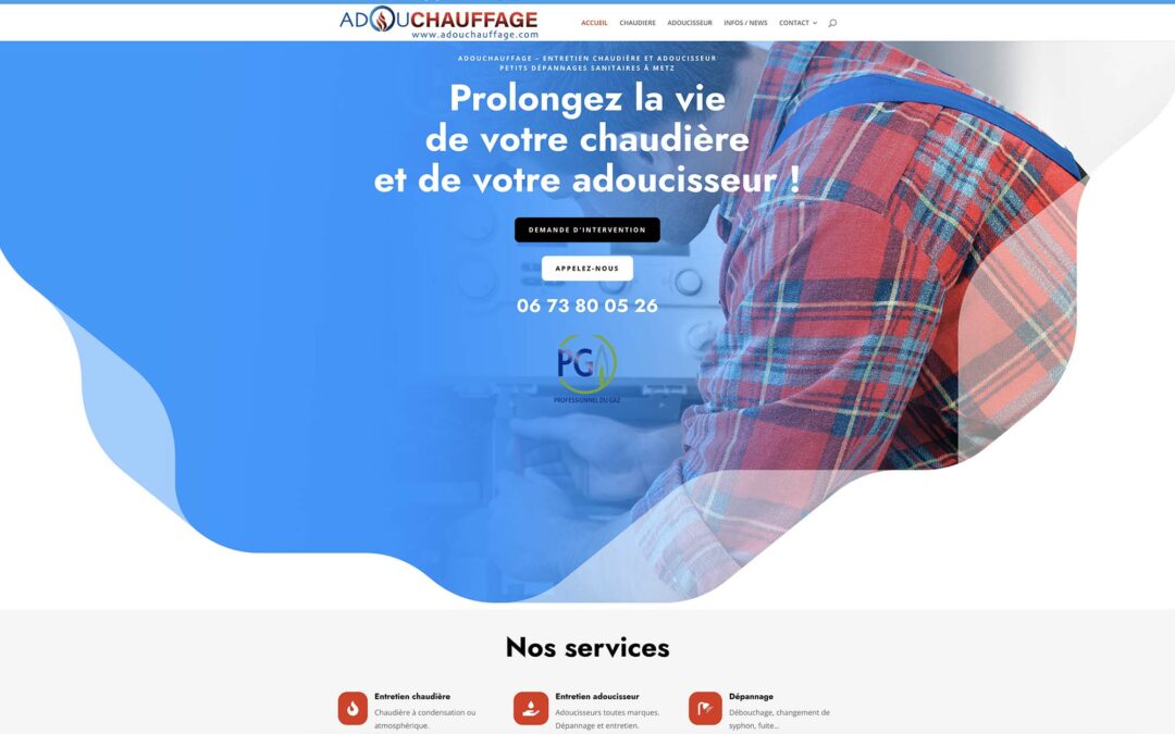 Site internet AdouChauffage